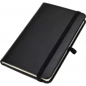 czarny - Notatnik A6 w linie ALEX