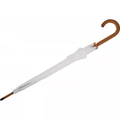 biały - Parasol automatyczny drewniany Ø105 cm NANCY