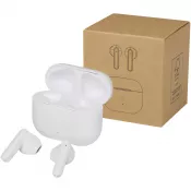 Biały - Altais zestaw słuchawkowy True Wireless z technologią Bluetooth® z tworzyw sztucznych pochodzących z recyklingu