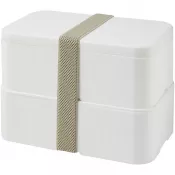 Biały-Limonka - Dwupoziomowe pudełko na lunch 2 x 700 m MIYO