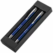 niebieski - Zestaw piśmienniczy ołówek i długopis
