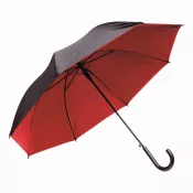 czarny, czerwony - Parasol automatyczny