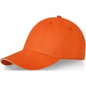 Pomarańczowy - 6-panelowa czapka baseballowa Darton