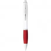 Biały-Czerwony - Długopis Nash z białym korpusem i kolorwym uchwytem
