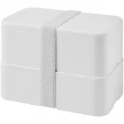 Biały - MIYO Pure dwupoziomowe pudełko na lunch