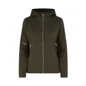 Olive - Kurtka damska ID softshell z kapturem 0837 185 g/m²