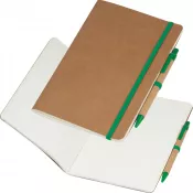 zielony - Notes A5 z papieru pochodzącego z recyklingu