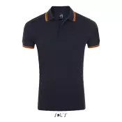 Koszulka polo męska bawełniana 200 g/m² Sol's PASADENA French Navy/Neon Orange