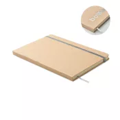 Notes A5 w okładce z kartonu 80 kartek w linię ROUTE Srebrny