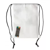 biały - Plecak z kredkami Crayonme, 21 x 29.5 cm