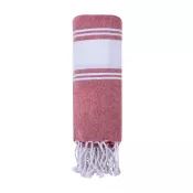 czerwony - Ręcznik plażowy 90 x 180 cm Lainen 100% bawełna