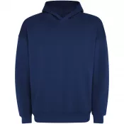 Navy Blue - Bluza z kapturem Otto, styl oversize, unisex