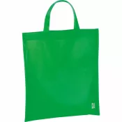 zielony - Torba non-woven 36 x 41 cm z krótkimi uszami 80g/m2