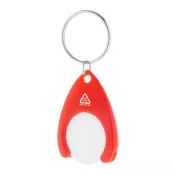 czerwony - Brelok z żetonem do wózka RPET Neppy