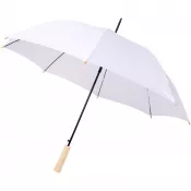 Biały - Parasol automatyczny Alina 23” wykonany z plastiku PET z recyklingu