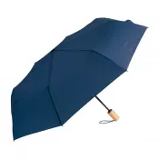 ciemno niebieski - Parasol automatycznie otw./zam.ø95 cm  z RPET Kasaboo