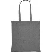czarny - Torba bawełniana z recyklingu z długimi uszami 140 g/m2 LAMBERTO