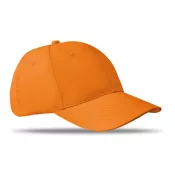 Czapka z daszkiem bawełniana 160 g/m² BASIE APOLLO Pomaranczowy