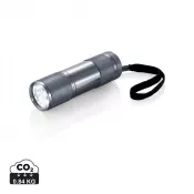 szary - Latarka 9 LED Quattro