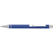 niebieski - Metalowy długopis Almeira