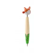 beżowy - Długopis dla dzieci z głową zwierzęcia ZOOM