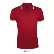 Koszulka polo męska bawełniana 200 g/m² Sol's PASADENA Rojo/Blanco
