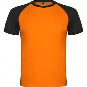 Czarny-Fluor Orange - Indianapolis sportowa koszulka unisex z krótkim rękawem