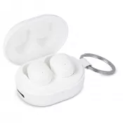 biały - Mini bezprzewodowe słuchawki douszne w rozmiarze breloka