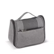 szary - Torba podróżna na kosmetyki rPET 300D Kora