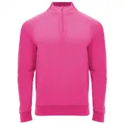 Pink Fluor - Epiro bluza unisex z długim rękawem i zamkiem błyskawicznym 1/4 200 g/m²