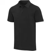 Czarny - Calgary 200 g/m2 sprana męska koszulka polo