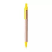 żółty - Długopis z papieru z recyklingu Tori 