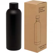 Czarny - Spring miedziana butelka próżniowa z certyfikatem RCS 500 ml