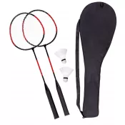 czerwony - Zestaw do badmintona SMASH, czarny