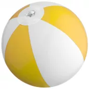 żółty - Dmuchana piłka plażowa, mała średnica ~14 cm