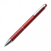 czerwony - Długopis metalowy z końcówką do ekranów dotykowych