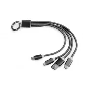 czarny - Kabel USB do ładowania 3 w 1 TAUS