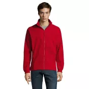 Bluza polarowa męska rozpinana 300 g/m² Sol's NORTH Czerwony