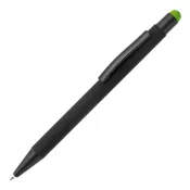 czarno / jasnozielony - Długopis metalowy New York