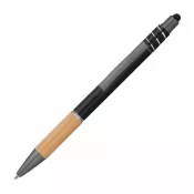 czarny - Długopis antystresowy z touch penem