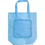 błękitny - Składana torba termoizolacyjna, torba na zakupy