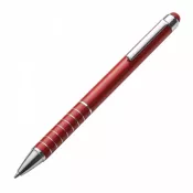 czerwony - Długopis metalowy touch pen SEBASTIAN