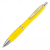 żółty - Plastikowy długopis reklamowy WLADIWOSTOCK (jednolity kolor)