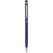 Błękit oceanu - Ore aluminium ballpoint pen with stylus