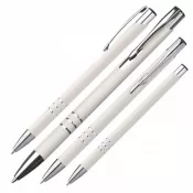 biały - Długopis metalowy soft touch NEW JERSEY