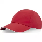 Czerwony - Morion dwukolorowa 6 panelowa czapka GRS z recyklingu o młodzieżowym kroju