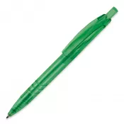 zielony transparentny - Długopis z plastiku z recyklingu