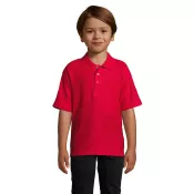 Polo dziecięce piqué 170 g/m² Sol's SUMMER II KIDS Czerwony