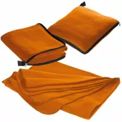 pomarańczowy - Koc poduszka 2w1 z polaru RADCLIFF
