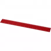 Czerwony - Linijka Renzo o długości 30 cm wykonana z tworzywa sztucznego
